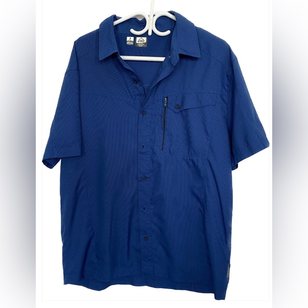 McKinley BLU Short Sleeve Button Up Shirt, XL  Winter